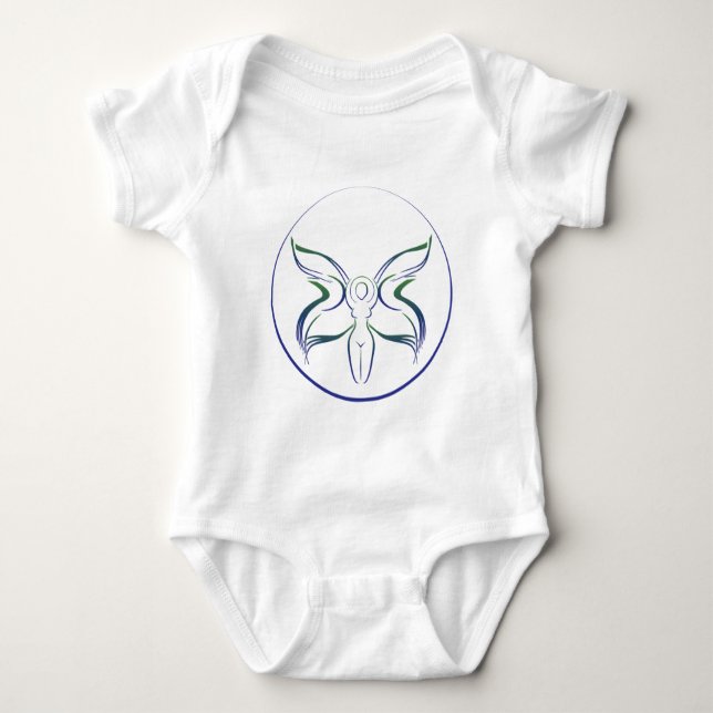 Hexerei-Heidefee der Mondgöttin wiccan wiccan Baby Strampler (Vorderseite)