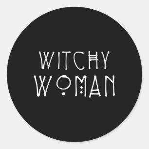 Hexerei Hexenmeister Wiccan und Heide Halloween Runder Aufkleber