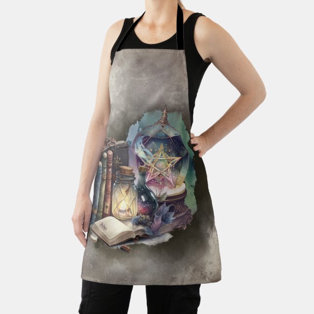 Hexerei | Pastel Spellbook Tomen und Kristallball Schürze (InSitu)