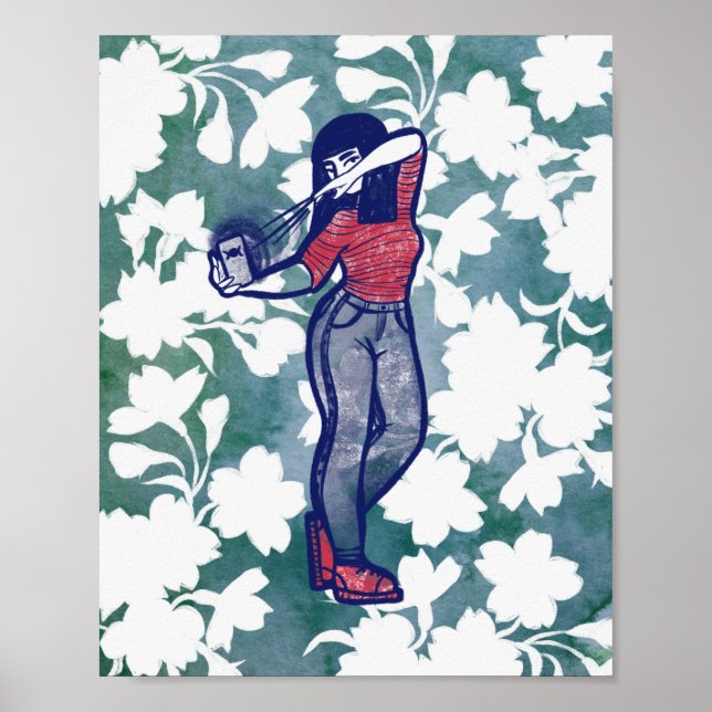Hexerei Rose Moderne Hexenheide Rose Poster (Vorne)