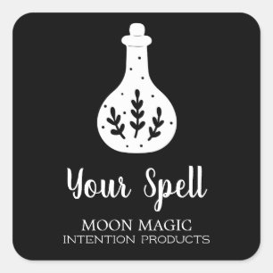 Hexerei Tränke Flasche Black Jar Stickers