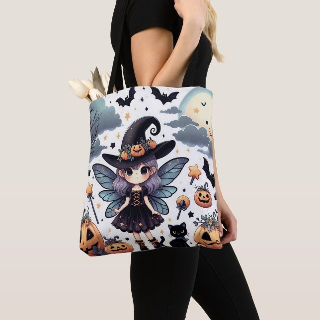 Hexerei und Niedlich (1) Volldruckausdruck Tasche (Von Nahem)