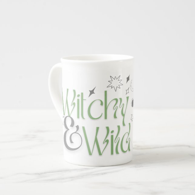 Hexerei und Wild Prozellantasse (Vorderseite Links)