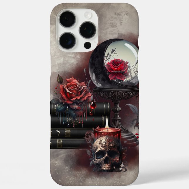 Hexerei | Zauberbücher und Kristallkugel iPhone 16 Pro Max Hülle (Rückseite)