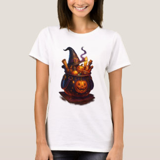 "Hexe's Pumpkin Brew - Halloween Cauldron T - Shir T-Shirt