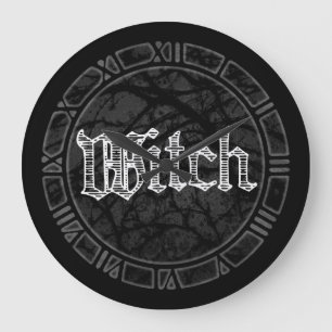 Hexetext Große Wanduhr