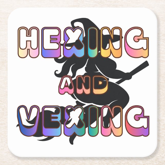 HEXING AND VEXING for the Plus Size Pagan Rechteckiger Pappuntersetzer (Vorderseite)