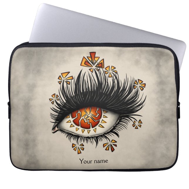 Hexy Eye Gothic Horror Art Laptopschutzhülle (Vorderseite)