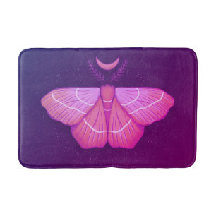 Hexy Moth Butterfly Lila Magical Insect Badematte