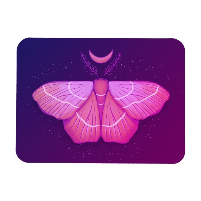 Hexy Moth Butterfly Lila Magical Insect Magnet (Horizontal)