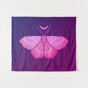 Hexy Moth Butterfly Lila Magical Insect Wandteppich