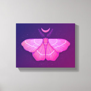 Hexy Moth Lila Magical Insecke Cotattcore Leinwanddruck