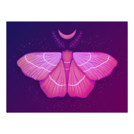 Hexy Moth Lila Magical Insecke Cotattcore Poster