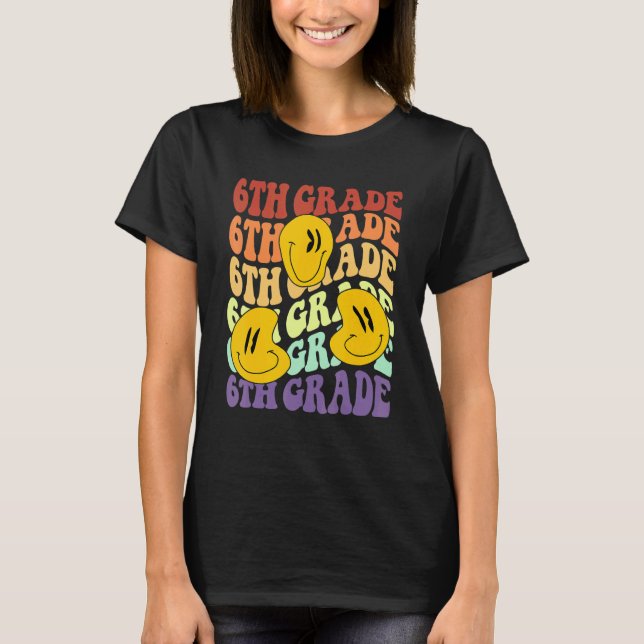 hey 6th sixth grade teacher Back To School Retro s T-Shirt (Vorderseite)