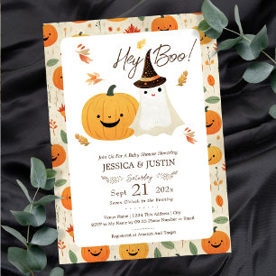 Hey Baby Boo Herbst-Halloween-Baby-Party Einladung