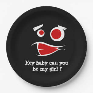 Hey Baby, kannst du mein Mädchen-Monster-Design se Pappteller