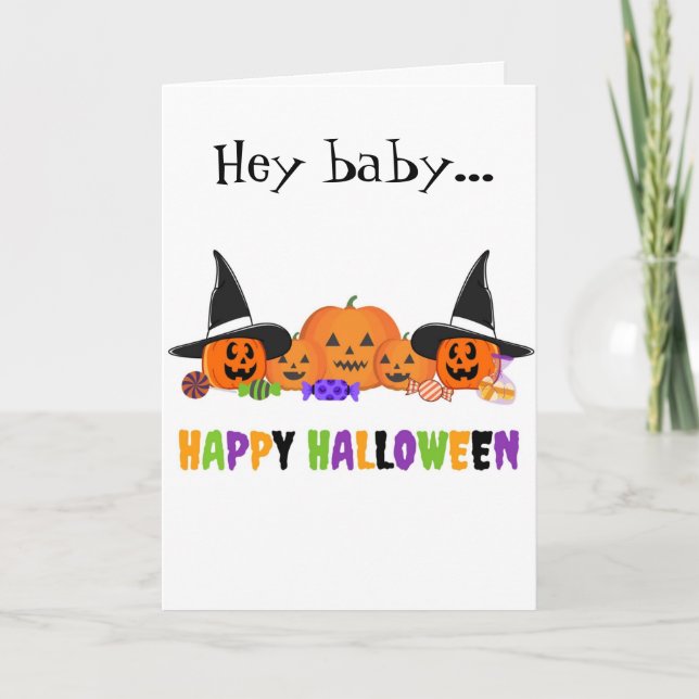 "HEY BABY" LASS'S CELEBRAE HALLOWEE "ZUSAMMEN" KARTE (Vorderseite)