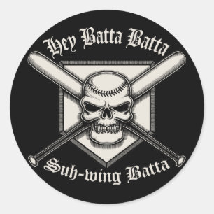 Hey Batta Batta Runder Aufkleber