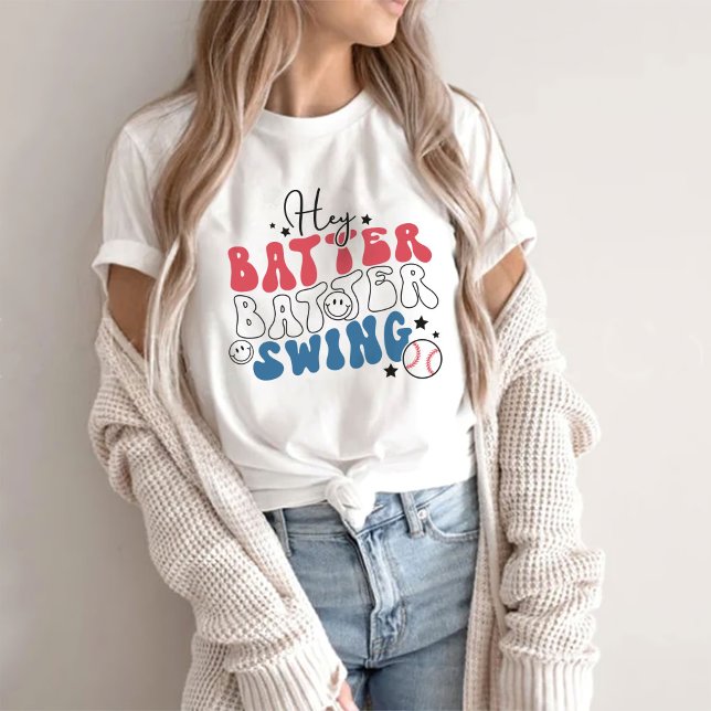 Hey Batter Swing, Baseball T-Shirt (Von Creator hochgeladen)