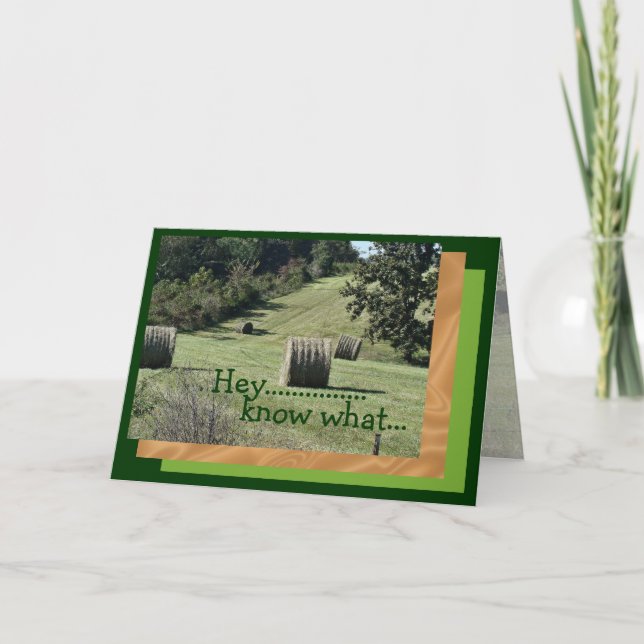Hey Bday card2 passen Sie jede Gelegenheit an Karte (Vorderseite)