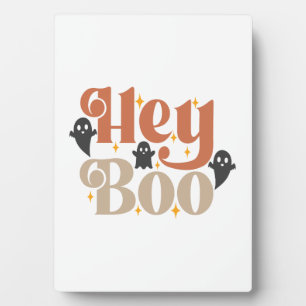 Hey Boo Boho Halloween Hey Boo Geist Fotoplatte