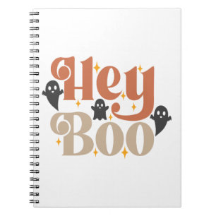 Hey Boo Boho Halloween Hey Boo Geist Notizblock
