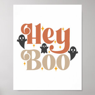 Hey Boo Boho Halloween Hey Boo Geist Poster