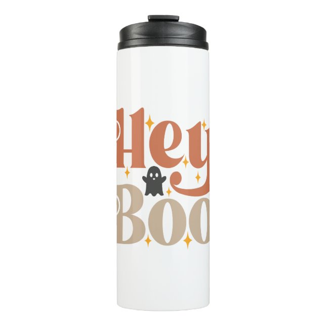 Hey Boo Boho Halloween Hey Boo Ghost Thermosbecher (Vorderseite)