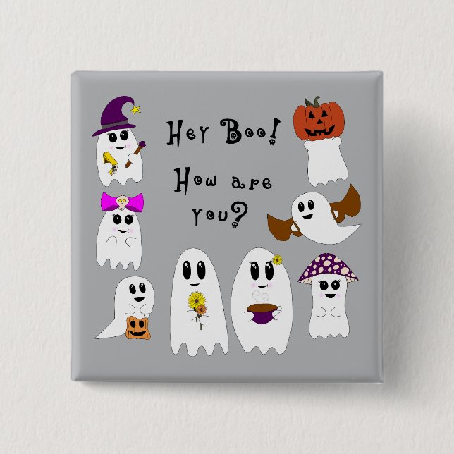 Hey Boo! Button (Vorderseite)