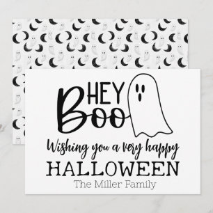 Hey Boo - ein geistvoller Gruß Feiertagskarte