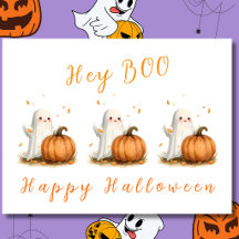 Hey BOO Geist Kürbis Halloween