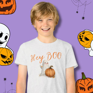 Hey BOO Geist-Kürbis Tri-Blend Shirt