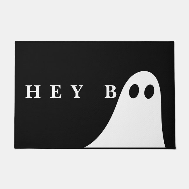 Hey Boo Ghost Halloween Door Mat Fußmatte (Vorderseite)