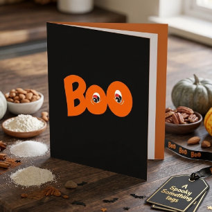Hey Boo Habe ich dich erschreckt Typografie Zeichn Karte