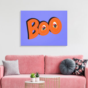 Hey Boo, habe ich dich für Typografie Gezeichnet Leinwanddruck