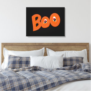 Hey Boo, habe ich dich um Typografie Gezeichnet? Leinwanddruck