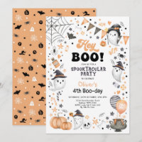 Hey Boo! Halloween Ghost Spooktacular Birthday Inv