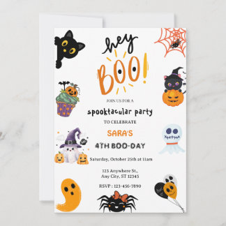 Hey Boo! Halloween Ghost Spooktacular Geburtstag Einladung