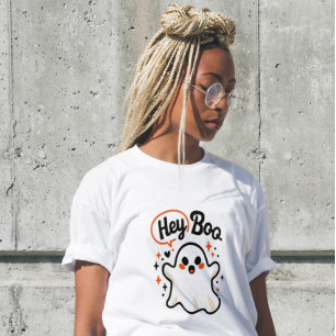 Hey Boo Lustiges Halloween-Geister Frauen T-Shirt Tri-Blend Shirt
