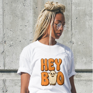 Hey Boo Lustiges Halloween-Geister-Frauen-T-Shirt Tri-Blend Shirt