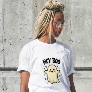 Hey Boo Lustiges Halloween-Geister-Frauen-T-Shirt Tri-Blend Shirt