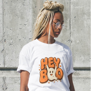 Hey Boo Lustiges Halloween-Geister-Frauen-T-Shirt Tri-Blend Shirt