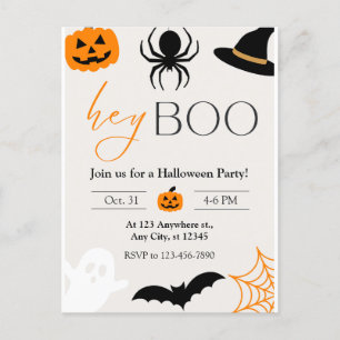 Hey Boo Party Invitation