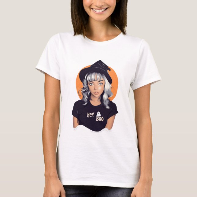 Hey Boo! (Platin) T-Shirt (Vorderseite)