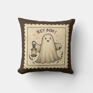 Hey Boo Retro Coussin de fantôme - Vintage