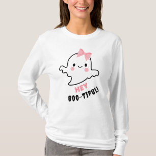 Hey, Boo-schön! Niedliches Gespenst mit rosafarben T-Shirt