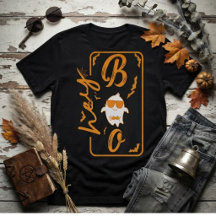 Hey Boo Süßes Gespenst Retro Halloween Grafik T-Sh