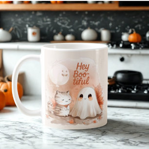 Hey Boo-tiful Ghost - Sweet Halloween & Fall Charm Kaffeetasse