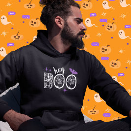 Hey & Bye Boo Halloween Bat und Web Hoodie