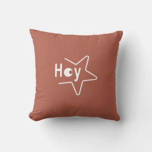 Hey Bye White Front Back Simple Riddle Kissen